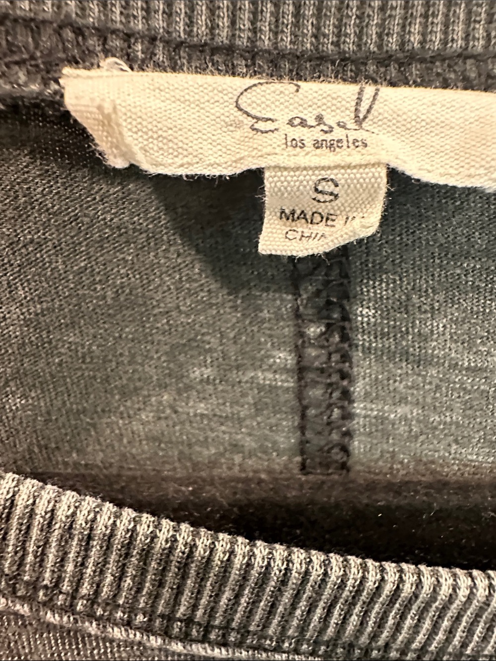 EASEL Mineral Washed Ruffle-Sleeve Top - Picture 3 of 4